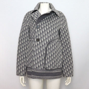 DIOR グレーオブリークリバーシブルレディースピーコートジャケット 110C08A1375 154167637