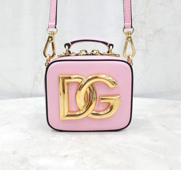DOLCE & GABBANA DG ロゴ カーフスキン マイクロバッグ ピンク 119569829