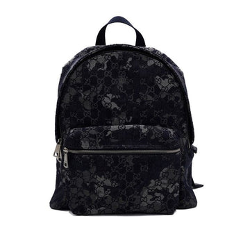 GUCCI ダークブルー GGロゴ キャンバス デニム ラージ メンズ バックパック 849008 154226581