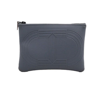 HERMES Grauer Neopren Nylon Marine Kleine Tasche Clutch Handtasche aa62233 154226591