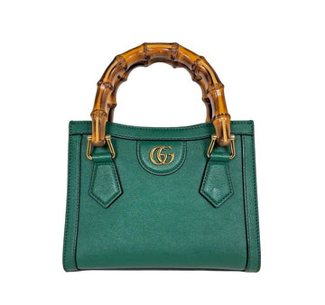GUCCI ダイアナ トップハンドル ショルダーバッグ グリーン 655661 154233137
