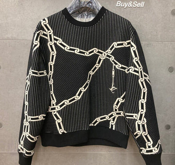 LOUIS VUITTON Kettenstich Baumwolle Sweatshirt Schwarz 1A5VFF 148409714