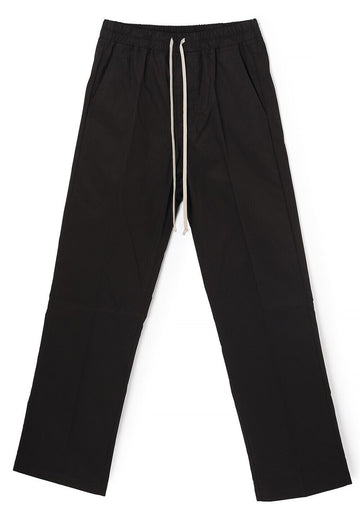 RICK OWENS ドローストリングパンツ ブラック コットン ポプリン RU01F2378 P 09 154254431