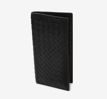 Bottega Veneta Intrecciato Long Wallet Black 8300812743 154270516