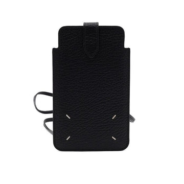 MAISON MARGIELA ブラックレザー ステッチフォンホルダー ネックレス aa62167 154336916