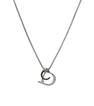 Dior Cubic CD Silver Necklace 53652 154337262