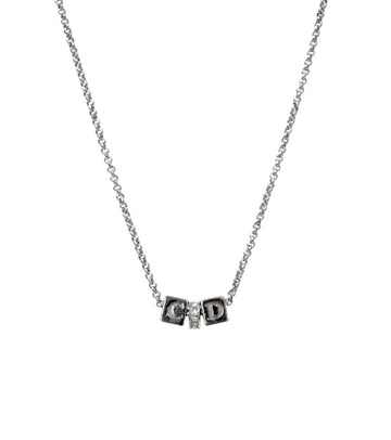 DIOR キュービックキューブ CD シルバー ネックレス 53618 154337339