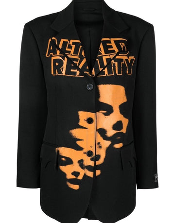 Raf Simons Women's UNIFORM Pocket & Printing Oversized Blazer 222W545C300010099 40723935