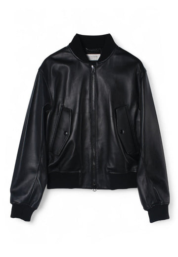 DRIES VAN NOTEN LANVERS Leder Bomberjacke Schwarz 2220218015413900 37937509