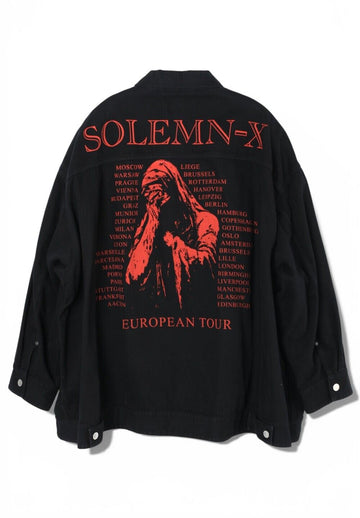 Raf Simons Solemnx Oversized Denim Jacket Black 221723100320099 33015094