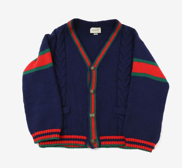 Gucci Cable Oversized Cardigan Navy XL 497037 154406476