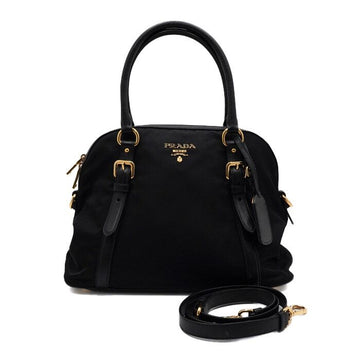 PRADA テスート ポコノ ドーム トートバッグ ブラック 1BB013 154406522