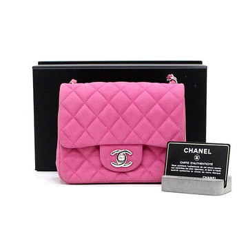 CHANEL Caviar Petite Sac Mini Classic Flap Shoulder Bag with Silver Chain A35200 154406530