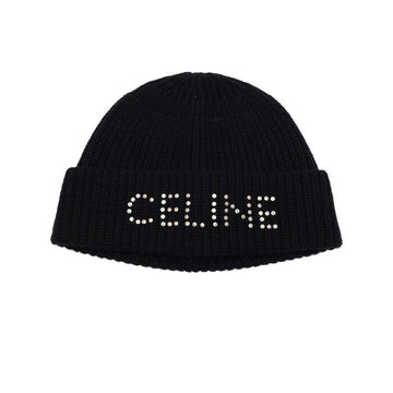 CELINE ウールスタッズロゴ刺繍男女共用ビーニー帽2A42W536Q 154409235