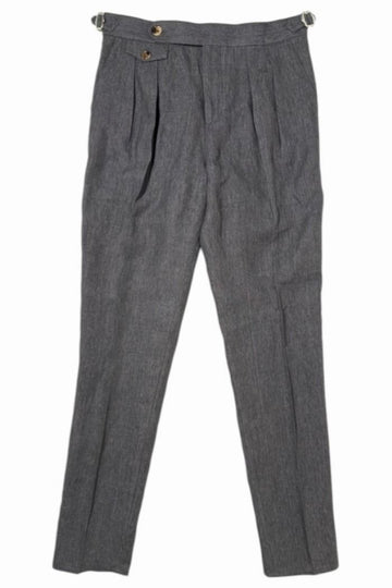 BRUNELLO CUCINELLI Leinen-Waistentape Doppel Faltenhose MH248M5030 C048 1981 154426656