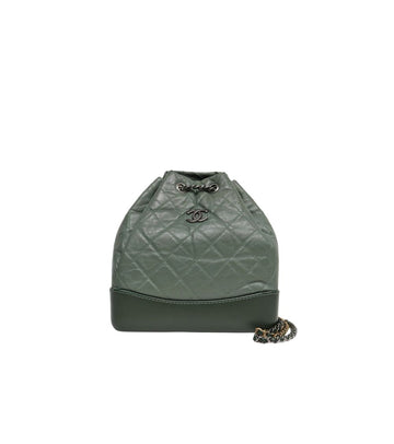 CHANEL Kleiner Khaki Leder Gabrielle Rucksack 53982 154436287