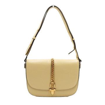 GUCCI Leather Sylvie 1969 Schultertasche mit goldfarbenem Detail für Damen aa62419 154437614