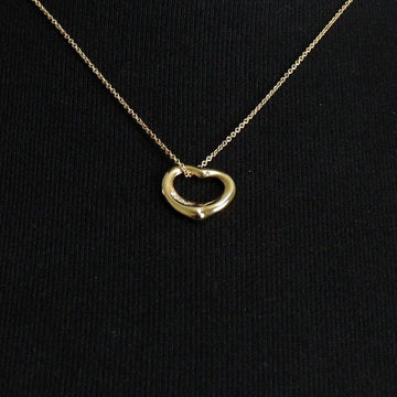 Tiffany & Co Elsa Peretti Open Heart Pendant 16mm Necklace with 5 Diamonds in 18K Yellow Gold 11624294 153596696
