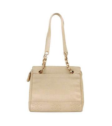 CHANEL Beige Triple CC Chain Shoulder Bag 52996 154507609