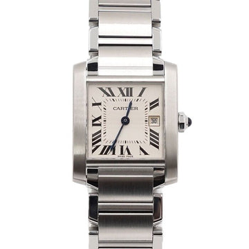 CARTIER タンクフランセーズミディアムクォーツスティールウォッチ W51011Q3 154508930