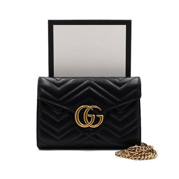 Gucci GG Marmont Matelassé Mini Chain Shoulder Bag and Crossbody 474575 154509009