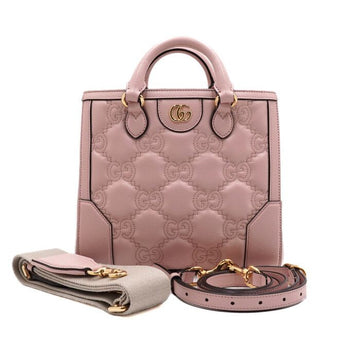 Gucci GG Marmont Matelassé Pink Leather Mini Tote Bag and Shoulder Bag 728309 154509007