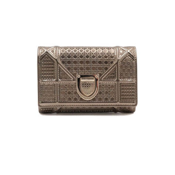 Dior Patent Gold Micro Cannage Women's Wallet aa62420 154509131