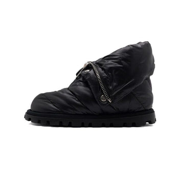 MIU MIU Ankle Boots aus schwarzem Nylon mit Frontreißverschluss 5U599D 154509151
