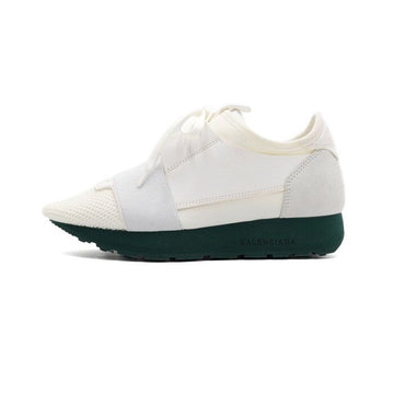 Balenciaga White Green Lace Runner Women's Sneakers 454488 154509154