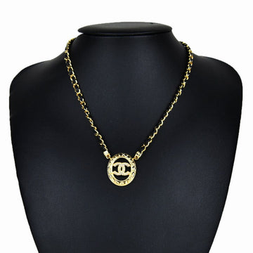 CHANEL ラウンドレザーチェーンネックレスABD753 13655 154511532