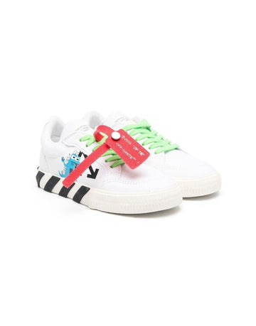 OFF WHITE キッズ MONSTERS VULC スニーカー ホワイト＆ブルー OBIA003F22FAB0010145 39792347