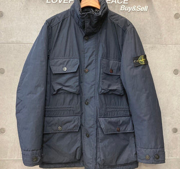 STONE ISLAND Wappen Patch Naslan Jacke Navy 751543032F050203 148410309