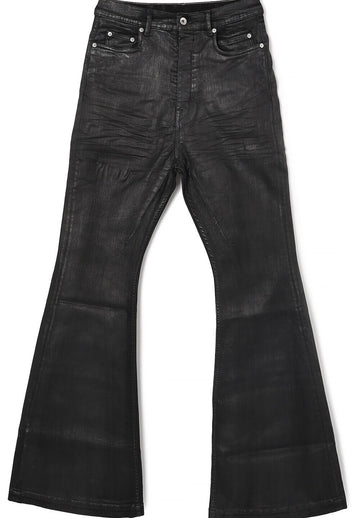 Rick Owens Bolan Bootcut Jeans Deep Black Stretch Denim 154254437