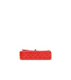 CHANEL Red Medium Patent Double Flap Classic Shoulder Bag 48271 154536154 [P]