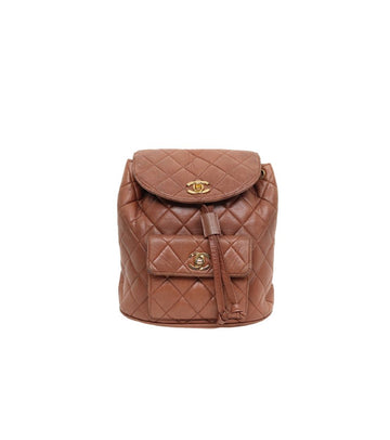 CHANEL Brown Lambskin Duma Backpack 51823 154536191