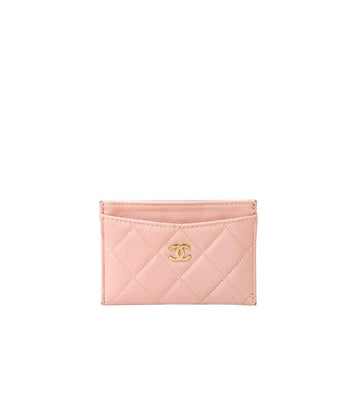 CHANEL ピンクキャビアスキンカードホルダー財布 50226 154536205