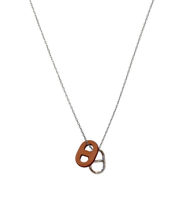 Hermes Silver Color O'Mailon Necklace 54243 154536253