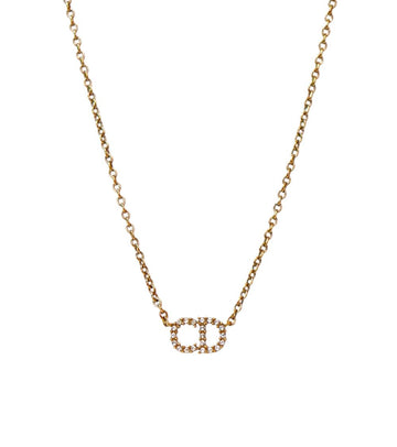 Dior Clear D Rune Gold Necklace 53300 154536262