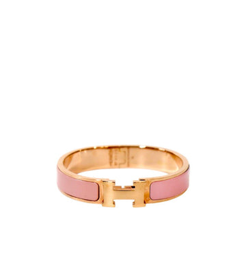 Hermes Pink Click H Bracelet Rose Gold 52573 154536277