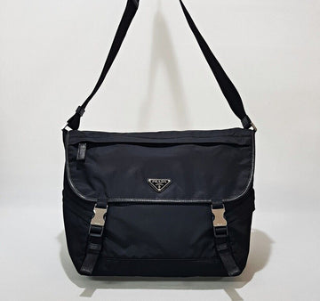 PRADA リナイロンおよびサフィアーノレザーのショルダーバッグ 2VD052 154408666