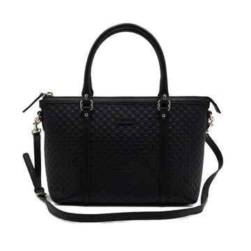 Gucci Black GG Micro Shima Leather Tote Bag and Shoulder Bag 449656 154565318