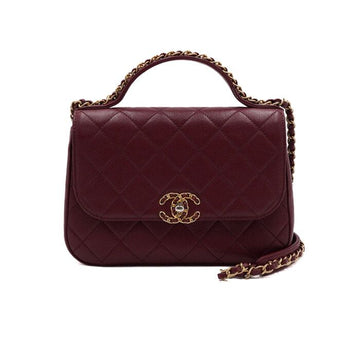 CHANEL Red Lambskin Infinity Top Handle Tote Bag with Gold Chain AA62476 154565323