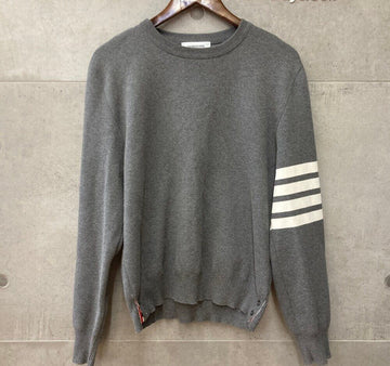 Thom Browne Men's Milano Stitch Crew Neck Knit Grey MKA202AH011317 148410080