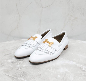 HERMES ロイヤルローファー ホワイト ローズゴールド H212214Z 145558672