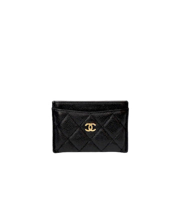 CHANEL ブラックキャビアスキンカードホルダー51214 154667256