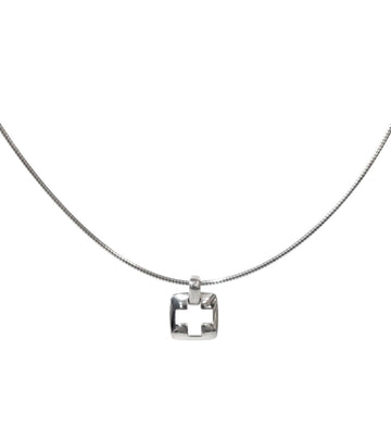 TIFFANY & CO Offenes Kreuz Silber Halskette 54037 154667270