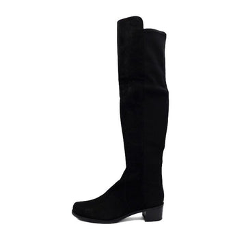Stuart Weitzman GABRDNE Black Suede Women's Boots 1B13646 154670372