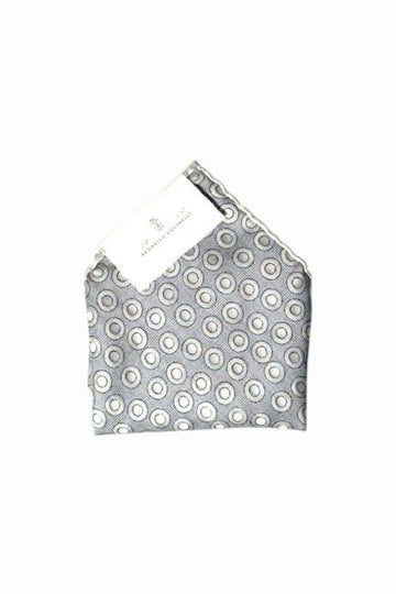 BRUNELLO CUCINELLI サークルパターンシルクポケットチーフ 154682815