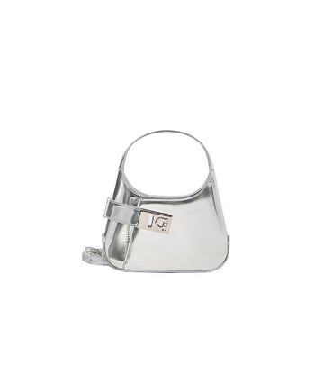 SALVATORE FERRAGAMO シルバーメタリックミニショルダーバッグ 54323 154699428