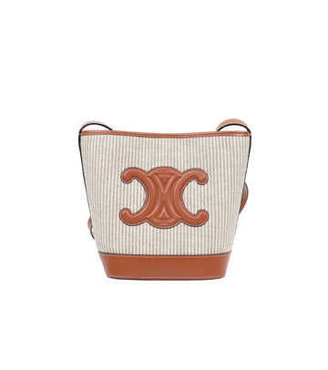 Celine Beige Triomphe Bucket Shoulder Bag 54425 154699432